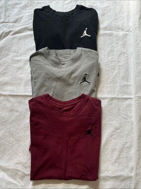 Nike Air Jordan Jumpman T-Shirts Lot of 3 | Black Gray Red | Size Large